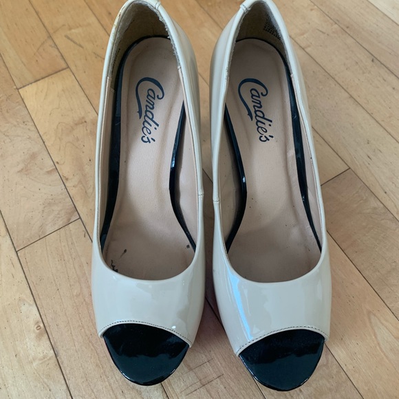 [7]👡CANDIE’S multicolour peep toe heels - Picture 3 of 14